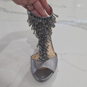 Elegant Silver Women's Heels